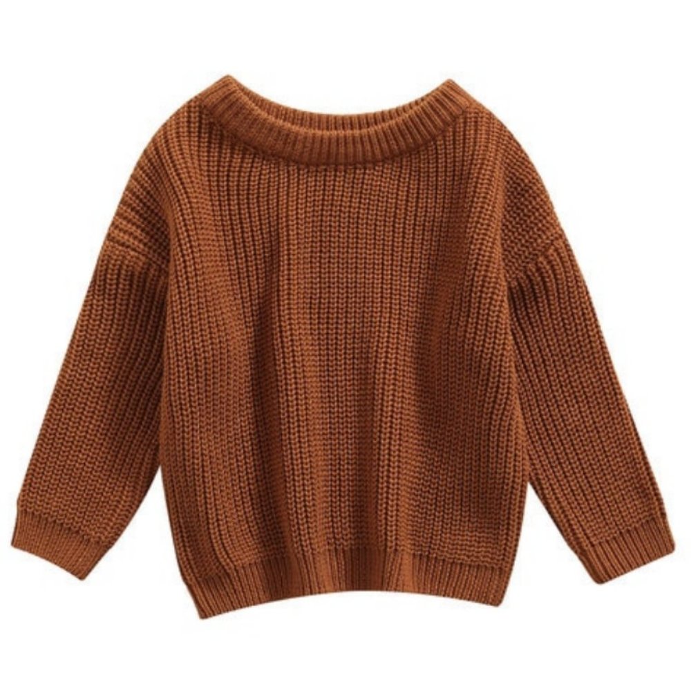 NEW Girls Knit Sweater in Pumpkin Spice (4T)